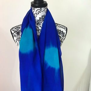 Blue Scarf. Hijab. Wrap summer